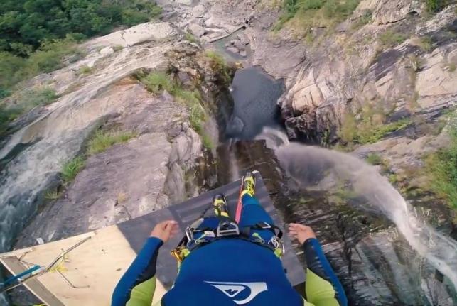 VIDEO: This 'world-record' free-fall from a cliff will blow your mind