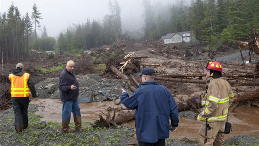 4 people missing after landslides in southeast Alaska