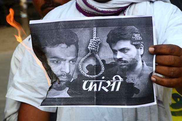 Demonstrators celebrated the death of Yakub Memon