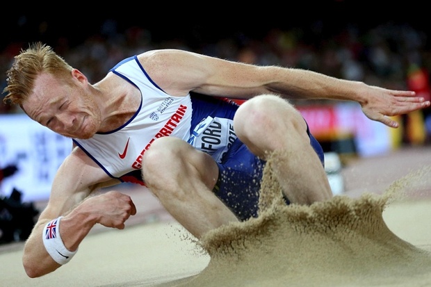 Rutherford strains for every last centimetre producing a season’s best leap of 8.41 metres
Valery Sharifulin  Corbis