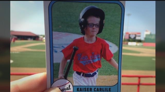 Kaiser Carlile was struck Saturday by a warm-up swing by a Liberal Bee Jays player near the on-deck circle during a National Baseball Congress World Series game in Wichita. Kaiser died Sunday