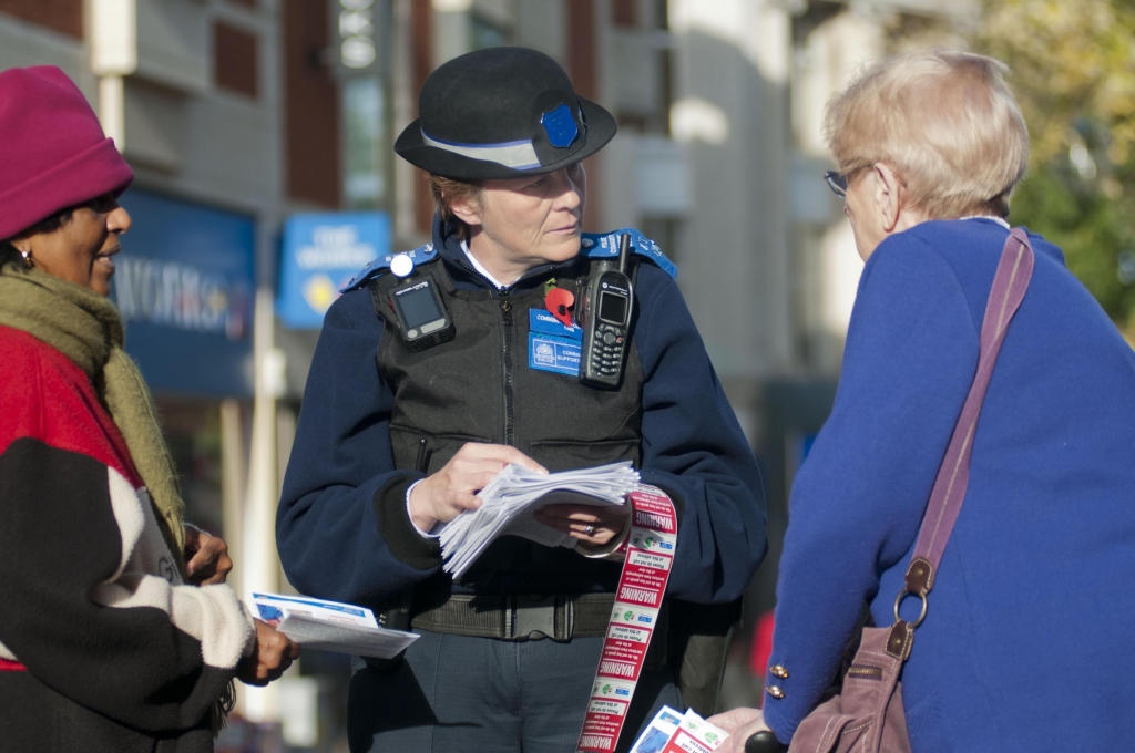 A PCSO in Sutton High Street