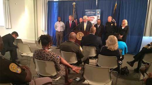 AG Herring announcing initiatives to promote safe policing in Virginia