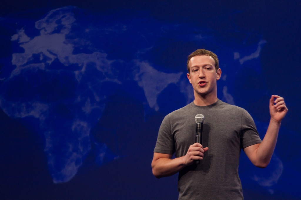 Facebook chief executive Mark Zuckerberg addresses developers at the company's F8 conference