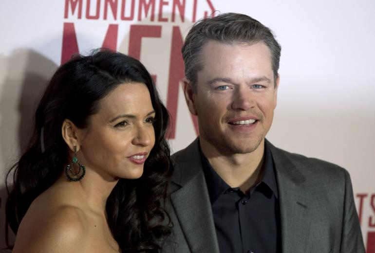 Actor Matt Damon And His Wife Luciana Barroso