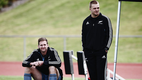 All Blacks captain-in-waiting Kieran Read alongside the next All Blacks captain-in-waiting Sam Cane