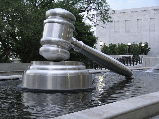 Silver supreme court gavel