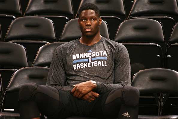 Anthony Bennett #24 of the Minnesota Timberwolves before the game against the Utah Jazz