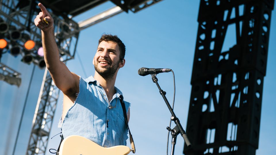 Antonoff at a recent Riot Fest performance
 
    Antonoff at a recent Riot Fest performance