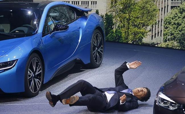 BMW CEO collapses during Frankfurt trade event