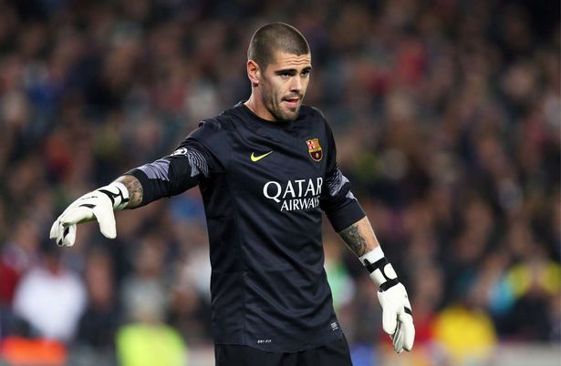 Barcelona's Victor Valdes
Credit Action Images  Jason Cairnduff