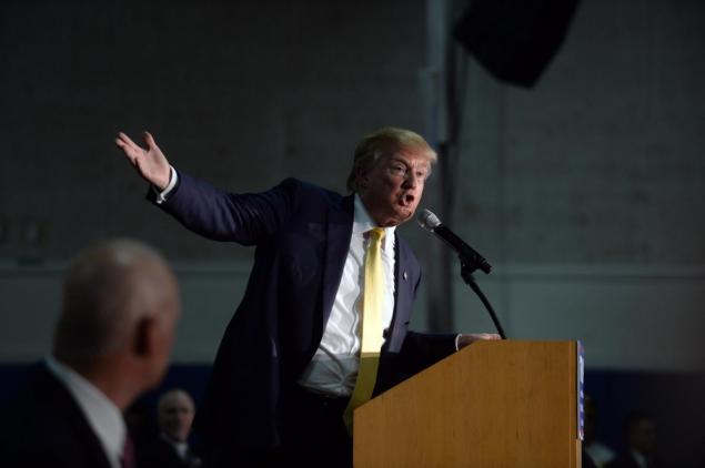 Republican Presidential candidate Donald Trump spoke during a town hall event in Rochester New Hampshire on Thursday. A man in the audience called President Obama a Muslim and not an American which The DOnald did not correct