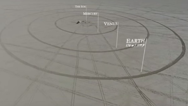 Filmmakers Demonstrate a Scale Model of Solar System in Nevada Desert in This Video