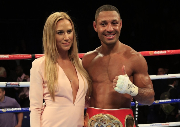 Kell Brook with his partner Lindsey Myers