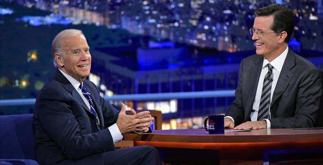 Colbert And Biden Talk Tragedy (And Politics, Too) In Powerful 'Late Show