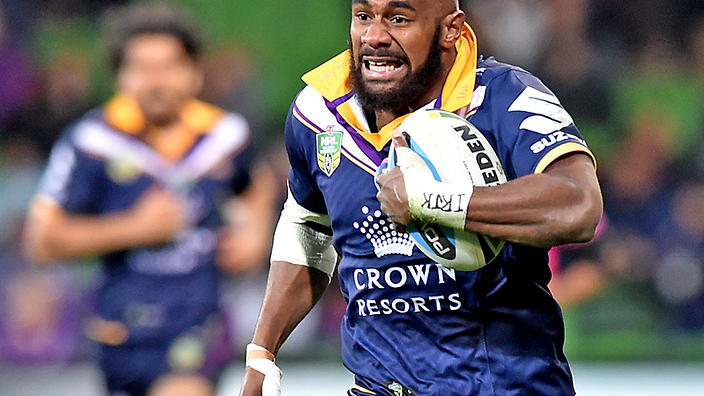 Winger Marika Koroibete is likely to miss Melbourne's NRL preliminary final with a leg injury