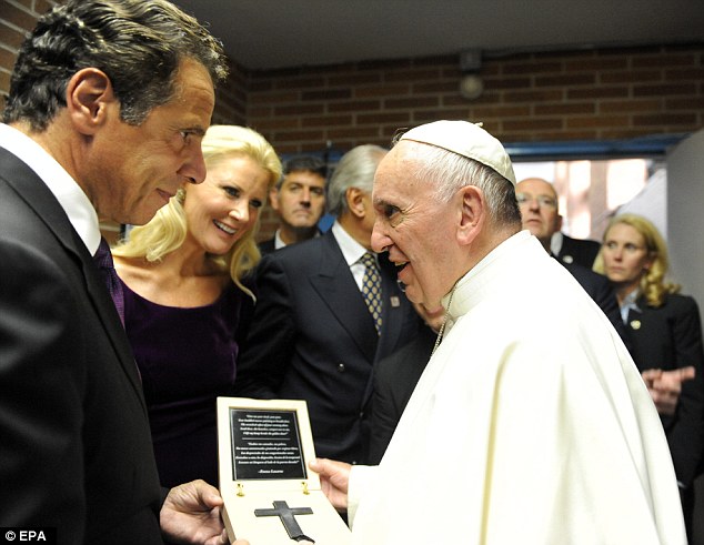 Cuomo, along with partner Sandra Lee met Pope Francis on Friday- he said he wanted to ask him why God would take Gabay