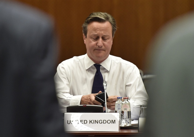 British Prime Minister David Cameron attends the emergency EU heads of state summit on the migrant crisis at the EU Commission headquarters in Brussels on Wednesday