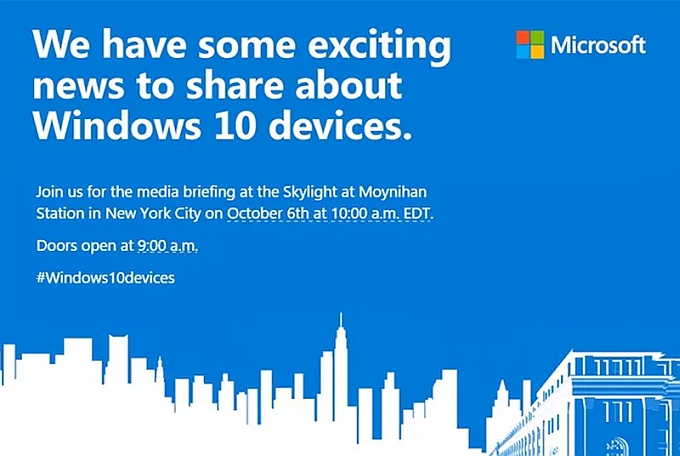 Microsoft schedules October 6th media event expect to see the Lumia 950 950 XL and Surface Pro 4