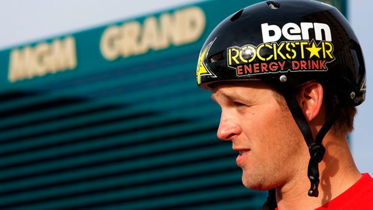 FILE Erik Roner of Nitro Circus talks to the media after base jumping off The Signature at the MGM Grand Hotel and Casino on Wednesday