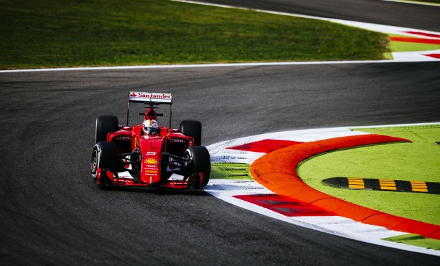 Ferrari in the lead at the 2015 Formula One Italian Grand Prix