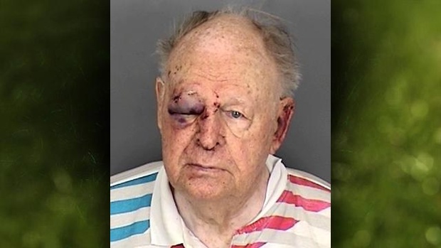 Max Horton, 91, shoots at gardner over grass clippings