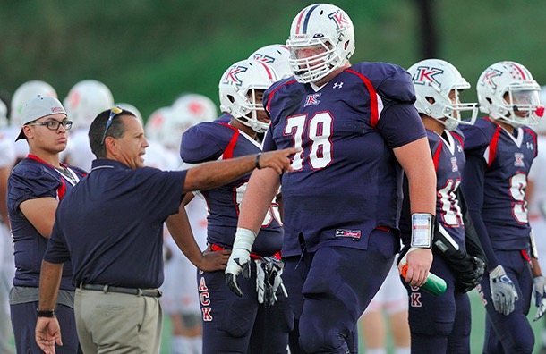 John Krahn, 7'0', 440-pound lineman, gaining college interest