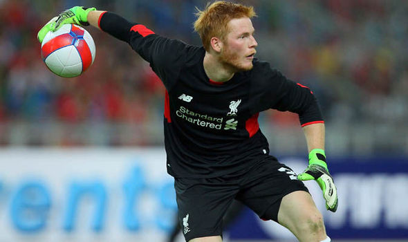 Adam Bogdan playing for Liverpool