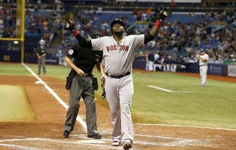 David Ortiz hit his 500th career home run off Matt Moore on Saturday