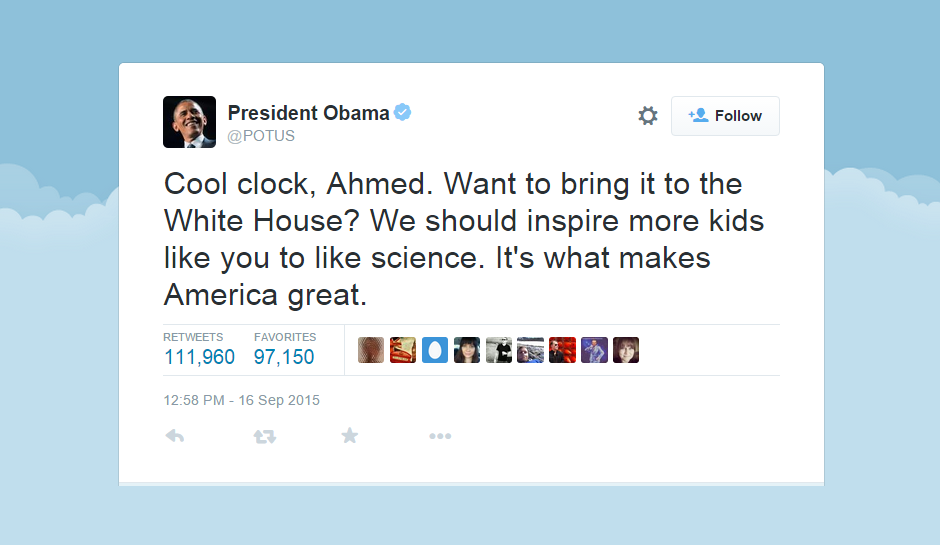 Ahmed Mohamed's homemade clock earned him a suspension- and an invite to the White House