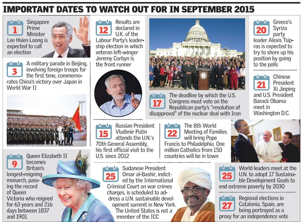 INFOGRAPHIC
	Important dates to watch out for in September 2015