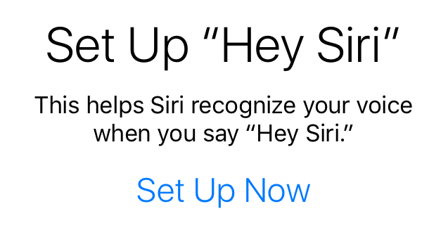 Hey Siri Set Up