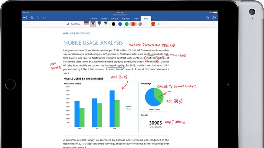 Microsoft Announces Office Updates for Apple iPad Pro iOS 9 and WatchOS 2