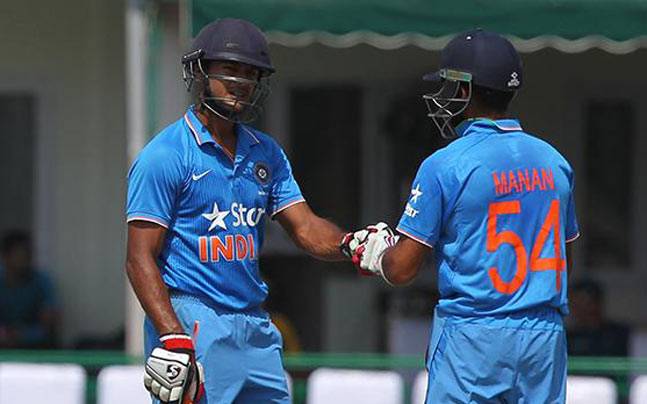 India A were propelled by a 119-run opening wicket stand between Mayank and Manan