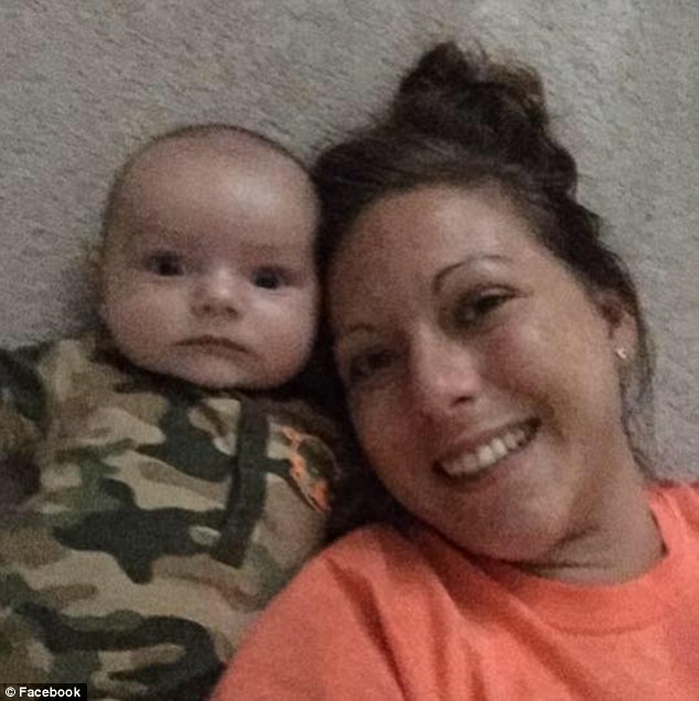 Innocent life Baby Gunner seen here with his mother was rushed to the hospital September 2 after experiencing breathing problems