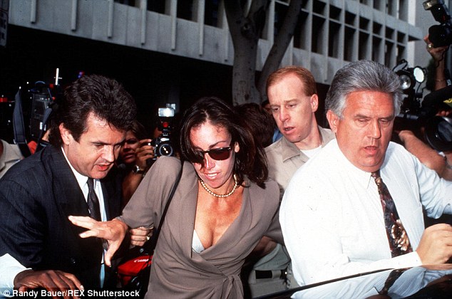 It was chaos 90s style Fleiss flashing her bra as she arrived at LA Municipal Court in 1993 after her arrest