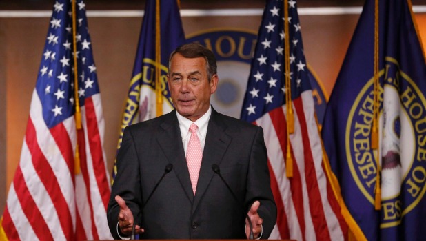 US Speaker of the House John Boehner publicly announces his resignation