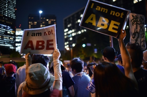 Japanese protest as security bills close to becoming law