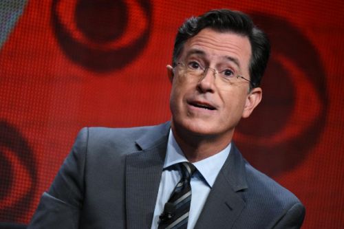 Stephen Colbert participates in'The Late Show with Stephen Colbert segment of the CBS Summer TCA Tour in Beverly Hills Calif. Vice President Joe Biden will be among Colbert's first guests on'The Late Show