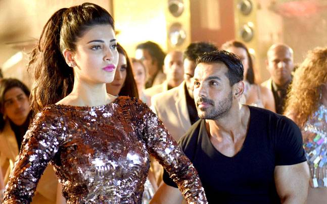 John Abraham and Shruti Haasan in a still from Welcome Back