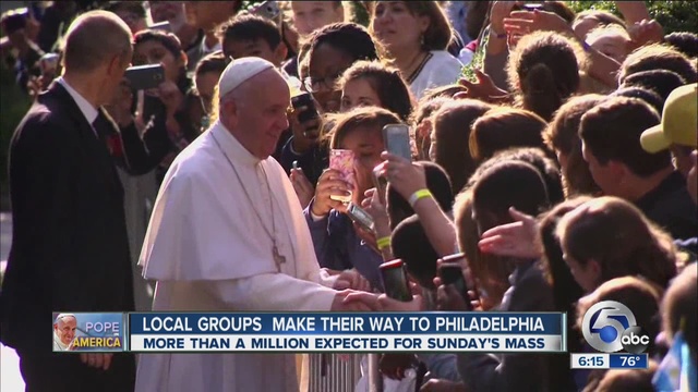 John Carroll University students going to Philadelphia to see Pope Francis prepare for a lot of walking.Newschannel 5 at 6                      WEWS