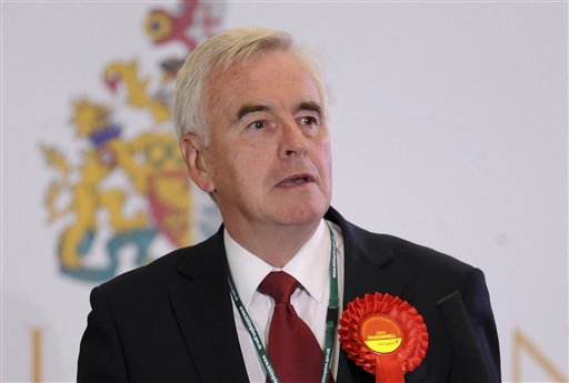 Donnell speaks during a meeting in London. A top official in Britain's Labour Party has apologized for saying Irish Republican Army bombings and shootings helped bring about peace in Northern Ireland