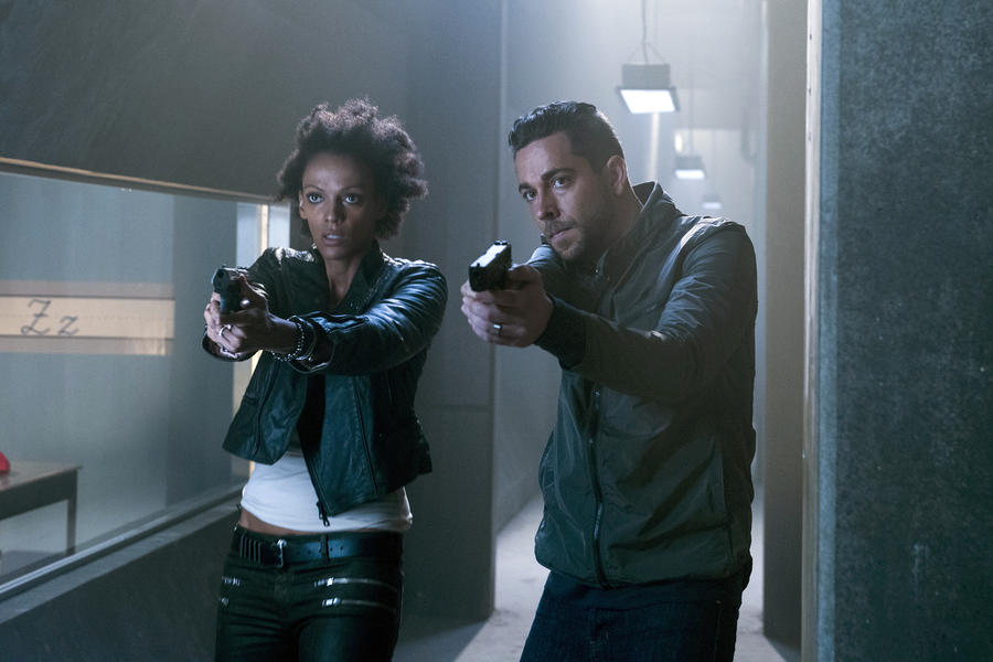 Judith Shekoni and Zachary Levi Heroes Reborn