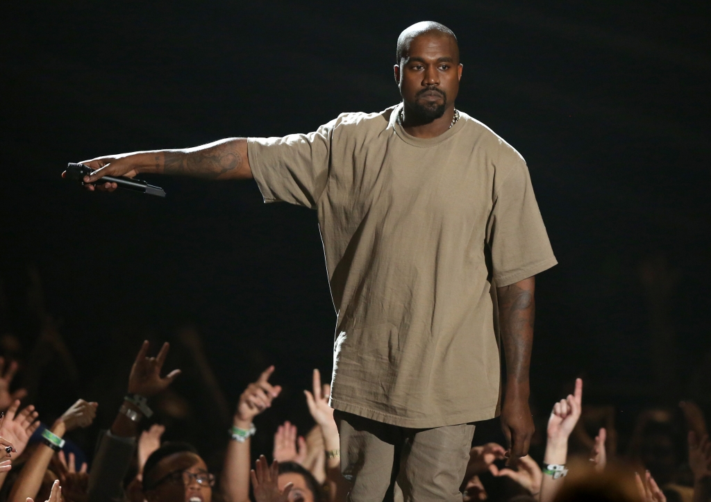 Kanye West accepts the video vanguard award at the MTV Video Music Awards last month