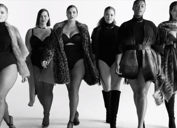 Plus-Size Models Proudly Wear Lingerie for'Plus Is Equal Movement