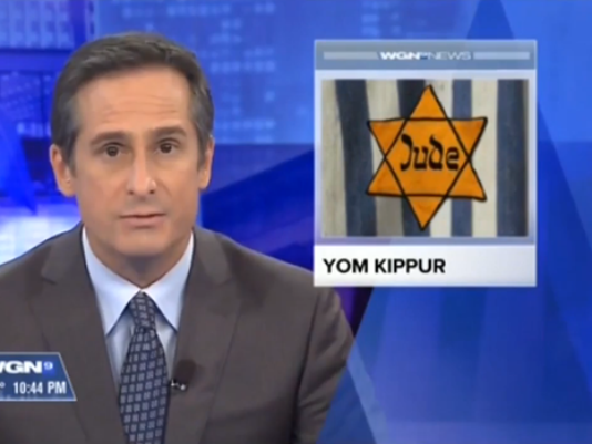 TV station uses Nazi symbol in story on Jewish holiday