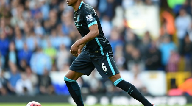 LONDON ENGLAND- SEPTEMBER 26 Fernando of Manchester City in action during the Barclays Premier League match between Tottenham Hotspur and Manchester City at White Hart Lane