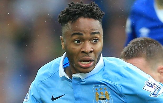 Manchester City's Raheem Sterling in EPL action