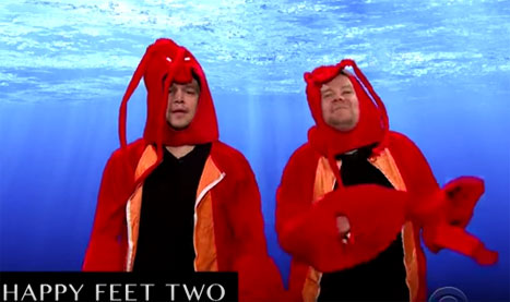 Matt Damon and James Corden are giant krill in Happy Feet Two