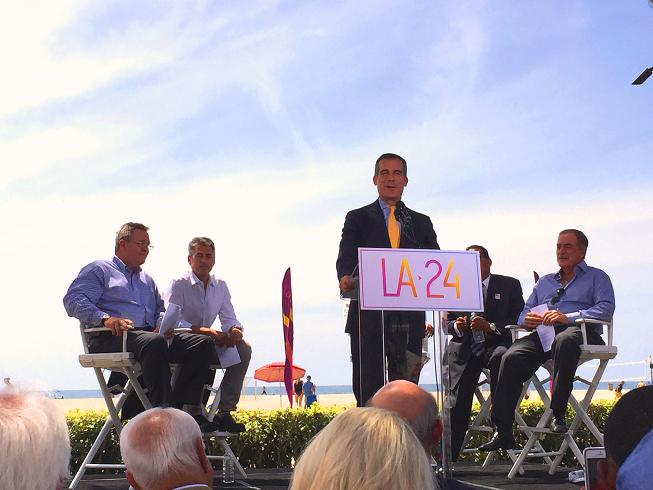 Mayor Eric Garcetti announced that L.A. will bid for the 2024 Olympic Games